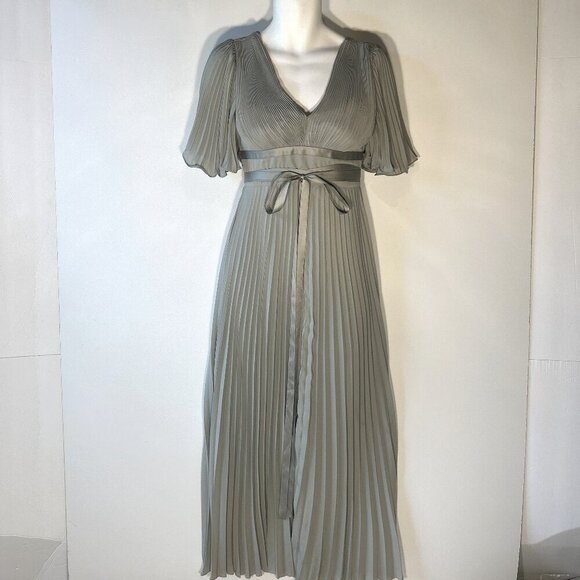 ASOS SZ 10 Grecian Style Formal Bridesmaid Prom Mother of Bride Black Tie Prom - Picture 1 of 9